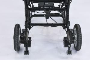 Silla de ruedas eléctrica plegable y ligera con motor sin escobillas y comodidad de cuero de aluminio, silla de ruedas reclinable - Product Image 6