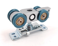 Système de porte synchronisée 3 + 3 Slim Narrow Sliding Hanging Apposite Soft Closing Frame Roller Bottom Track Three
