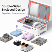 Valise rigide grande capacité pour ordinateur portable avec porte-gobelet pliable, crochet latéral, légère et tendance