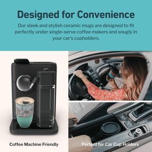 Nébuleuse micro-ondes et lave-vaisselle 12oz tasse de voyage en céramique réutilisable tasse à café gobelet Unique <span class=keywords><strong>Go</strong></span> tasse cadeau pour femmes hommes lui elle - Product Image 3