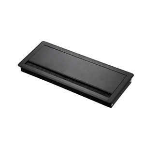 Aluminum Alloy Cable Box Desktop Flip Cover Rectangle Dustproof For Desk Wire Management Black And White - Product Image 3