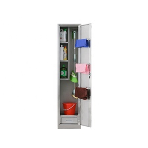 Armoires en acier inoxydable, <span class=keywords><strong>armoire</strong></span> de nettoyage à <span class=keywords><strong>porte</strong></span> simple, <span class=keywords><strong>armoire</strong></span> en métal pour <span class=keywords><strong>balai</strong></span> et serpillière, fournitures de nettoyage pour hôpital, laboratoire - Product Image 4