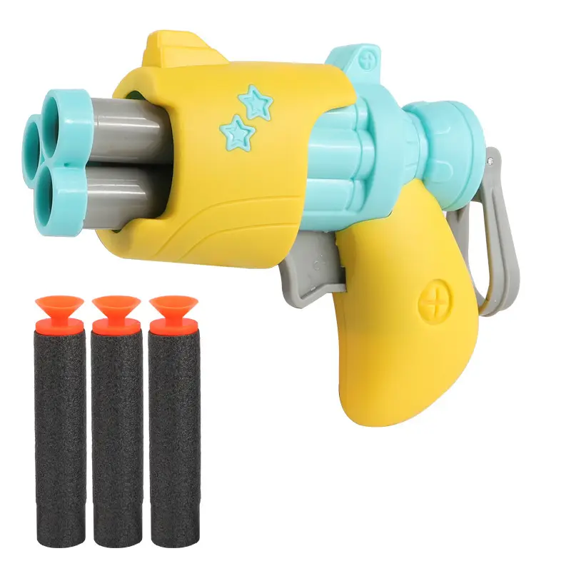 بندقية لعبة صغيرة على شكل تيك توك للأولاد من الفجل يدوية بطلقات لينة وثلاثة رصاصات بندقية لعبة للأطفال داخل المنزل