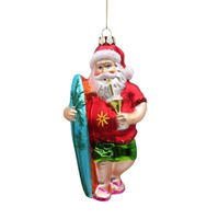 Décorations sur le thème de Noël Cadeaux Organisation Événement de surf Père Noël Ornement en verre