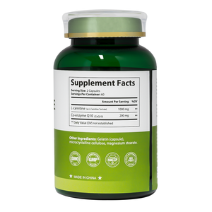 Cápsulas de L-carnitina + COQ10 de alta calidad con L-carnitina para vitalidad diaria y energía natural 120 unidades - Product Image 2