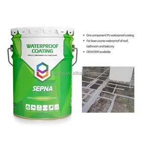 single part self leveling black pu waterproof coating for roof basement swimming pool water tank bath