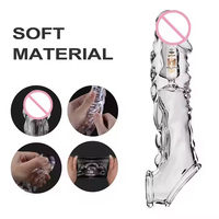 Großhandel Transparenter G-Punkt Sleeve Dildo Vibrator Masturbation Stimulation Männlicher Punkt Vibrator Sexy Spielzeug Sex Erwachsenen-Sexspielzeug für Männer