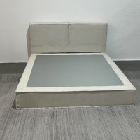 Cadre de lit double en bois KINGTOP KTB-C001 moderne, compressé sous vide, en mousse intégrale, pour matelas Queen et King Size – Vente en gros