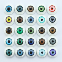 Accessoires de poupée d'horreur Halloween yeux réalistes, yeux acryliques semi-circulaires, Costume d'horreur pour accessoires de fête d'halloween