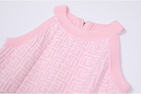 AIMEISI Nouveau Style Jacquard Broderie Tricot Deux Pièces Top Pull Cardigan Robe Sans Manches Ensemble 2 Pièces Ensemble pour Dames