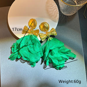 Kaiei – boucles d'oreilles pendantes pour femme et fille, Design de luxe, en dentelle, pétales de coton, fleur de fée, <span class=keywords><strong>100</strong></span> - Product Image 6