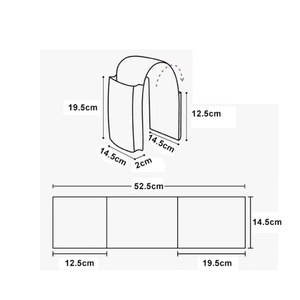 Sofa Armrest Organizer Remote Control Holder Magazine Storage Basket Bed Couch Chair Arm <strong>Bedside</strong> <strong>Caddy</strong> for TV Remote Control - Product Image 6