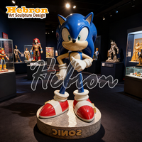 Sculpture Moderne Décoration Intérieure Statue Sonic Taille Réelle Personnalisée Figurine de Dessin Animé Sonic Statue d'Art Fournisseur de Sculptures
