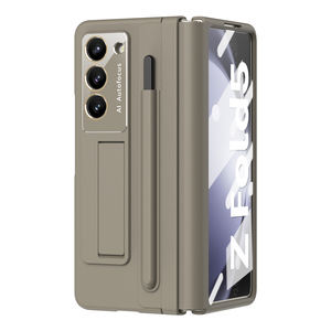 Funda de teléfono con ranura para bolígrafo de cuero para Samsung Galaxy Z Fold 5 4, funda plegable <span class=keywords><strong>gratis</strong></span> con soporte y película frontal de vidrio templado - Product Image 6