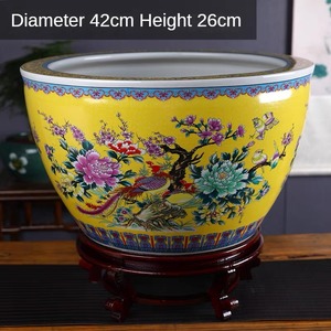 Modern Stylish Four-Sided Design <strong>Fish</strong> Dragon Glazed Ceramic Garden <strong>Pot</strong> Hand Painted Classical Style Customizable Flower Home - Product Image 5