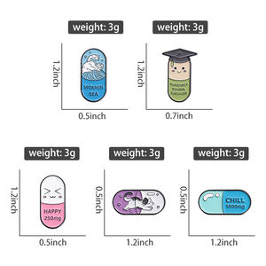 快乐胶囊丸搪瓷别针药学院幸存者胸针翻领徽章医疗饰品礼品现货批发 - Product Image 6