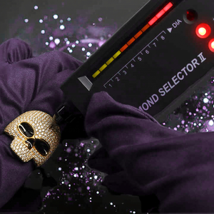 다이아몬드 테스터기 통과 힙합 D 컬러 VVS 블링 모이사나이트 아이스드 아웃 에나멜 스컬 반지, 925 스털링 실버 GRA 남성 파티용 - Product Image 4