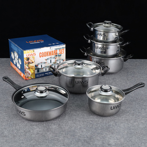 Olla antiadherente extraíble <span class=keywords><strong>de</strong></span> acero inoxidable para galletas, sartén <span class=keywords><strong>de</strong></span> 24cm, 12 unidades, juego <span class=keywords><strong>de</strong></span> galletas para regalo <span class=keywords><strong>de</strong></span> fiesta - Product Image 6