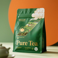 Sacs d'emballage de thé refermables de qualité alimentaire personnalisés emballage de sachet de thé vert en feuille d'aluminium pour café thé