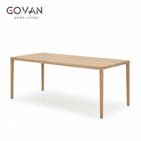 Table à manger carrée en frêne massif de la série nordique pour les salles à manger à domicile, les hôtels et les espaces commerciaux