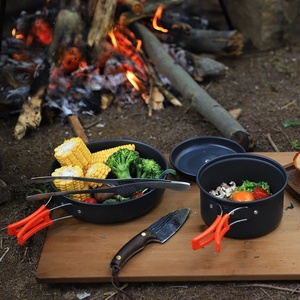 <span class=keywords><strong>Set</strong></span> di Pentole da Campeggio in Alluminio, <span class=keywords><strong>Set</strong></span> Portatile per Cucinare all'Aperto con Manico Pieghevole per Escursionismo e Backpacking - Product Image 6