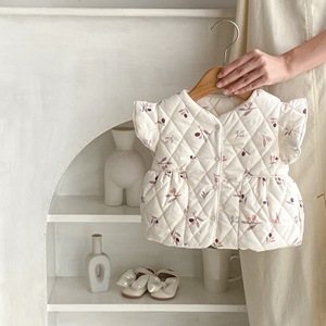 Engepapa Hiver Filles Cardigan <span class=keywords><strong>Gilet</strong></span> Épaissi Infant Fly Sleeve Jacket Warm Diamond Printed Baby Clothes - Product Image 2