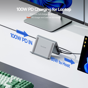 PULWTOP-Estación de acoplamiento USB C, monitor dual con HD, 4K, 3x10Gbps, 2x5Gbps, PD Ethernet, para Microsoft <span class=keywords><strong>Surface</strong></span> <span class=keywords><strong>Pro</strong></span> - Product Image 6