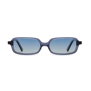 Lunettes de soleil rectangulaires noires et marron à motif solide pour hommes et femmes Acétate pur résistant à la lumière bleue - Product Image 1