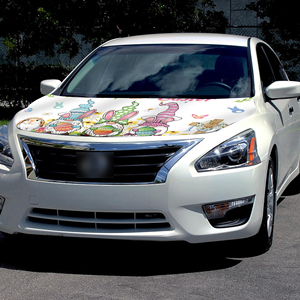5X4ft Custom Car Hood Cover <b>Flags</b> Easter Bunny Festival Sports Games Gift Hood Cover - Product Image 2
