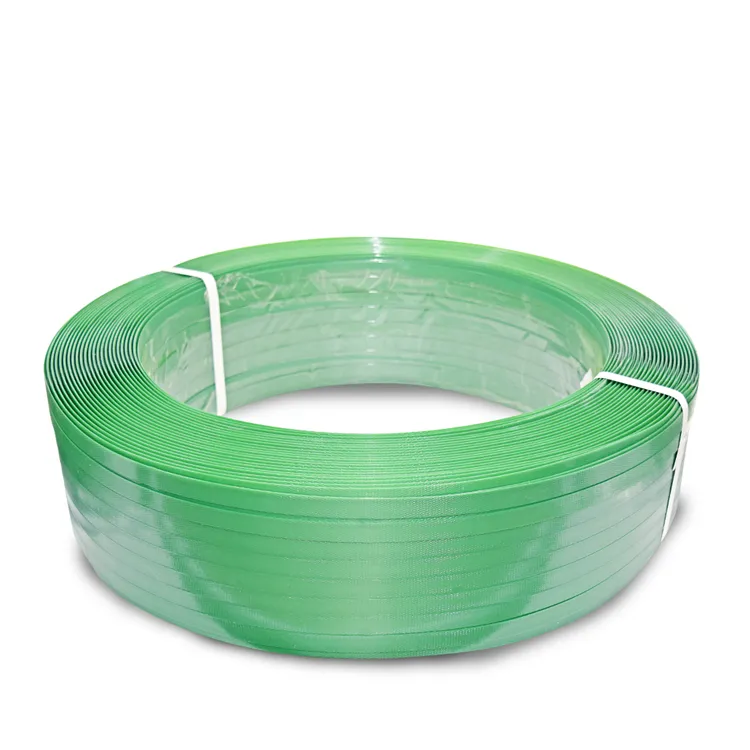 16-19mm Polyester polietilen bant yeşil PET plastik çelik ambalaj kayışı kayış