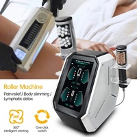 S Doppelgriff 360° Rotierender Innerer Kugelroller-Massagegerät Mikrovibrationstechnologie Ganzkörper-Schlankheitsmassage Gesichtsstraffung Schmerzlinderung