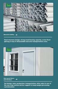 Kit de cabine mobile, structure en acier portable, mini-conteneur, maisons modulaires préfabriquées, maison préfabriquée économique, garage préfabriqué - Product Image 2