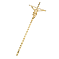 Croix de crucifixion de Jésus de style européen Lilong, accessoire pour cercueil funéraire avec élégante croix de cercueil
