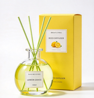 Diffuseur de parfum d'ambiance de luxe en verre avec bâtonnets, emballage personnalisé, cadeau idéal pour hôtels et spas