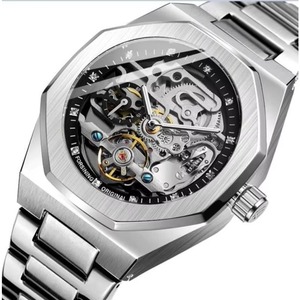 Reloj de Pulsera de Lujo de Primera Marca, Automático, Mecánico, de Acero Inoxidable, con Esqueleto Visible - Product Image 1