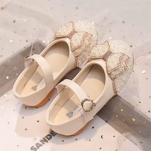 Nuevos zapatos de alta calidad para niños, diamantes de imitación de perlas, zapatos de princesa brillantes para niños, zapatos para Niñas para fiestas y bodas - Product Image 4