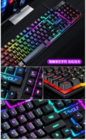 Clavier de jeu espagnol et russe, disposition ISO 100%, 104 touches, rétroéclairage, kit souris USB filaire T20