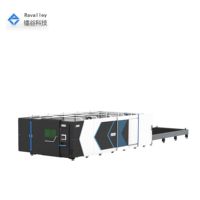 Machine de découpe laser à fibre automatique haute puissance 6000W, table de travail à dents de scie, machine de découpe de métal CNC refroidie par eau