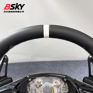 Volant de voiture sport en cuir pour <span class=keywords><strong>Audi</strong></span> B9 A2 A3 A4 A5 A6 A7 RS3 <span class=keywords><strong>RS4</strong></span> S3 S4 S5 A6 A8 Q5 Q7 TT R8 S6 RS7 B8.5 B8 - Product Image 4