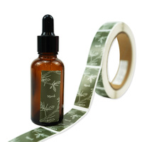 Impression personnalisée Autocollant cosmétique d'étiquette d'huile essentielle de papier synthétique d'adhésif de soins de la peau pour la bouteille en verre