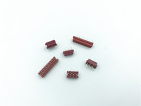 Connecteur IDC Micro Match de type droit avec oreilles, 2,54 mm, rouge