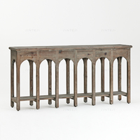 Meubles de style architectural français décorations incurvées table console antique table d'appoint table console en bois vintage