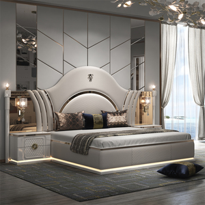 Juego de Muebles de Dormitorio de Madera Modernos y Lujosos, con Cama King Size y Estructura de Madera - Product Image 2