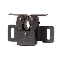 Loquet et loquet en fer à double rouleau avec gâche Ferme-porte de meuble pour bureaux d'ordinateur, armoires de salon, placard