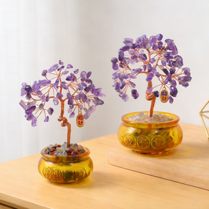 Hot-sale Crystal Money <b>Tree</b> Wholesale Natural Healing Amethyst Chips <b>Tree</b> for Feng Shui Decoration - Product Image 1