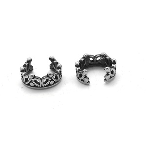 Pendiente de Oreja para Hombre, Acero Inoxidable 316L, Resistente al Agua y al Deslustre, Diseño de Corona Real, Clip para Cartílago, Estilo Gótico Vikingo, Regalo Único - Product Image 2