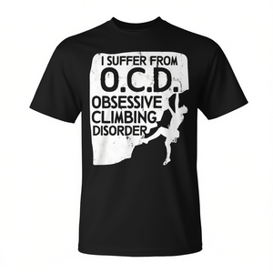 Camiseta de escalada en roca con diseño Obsessive Climbing Disorder, unisex, talla para adultos - Product Image 2
