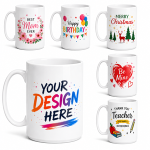 <span class=keywords><strong>Taza</strong></span> de Cerámica de 15oz para Sublimación, <span class=keywords><strong>Taza</strong></span> de Café Blanca con <span class=keywords><strong>Asa</strong></span> y Interior de <span class=keywords><strong>Color</strong></span> Personalizables, Venta al Por Mayor, Regalo Promocional, Proveedor OEM ODM - Product Image 1
