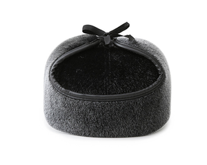 2020 new men winter padded ear cap imitation mink flat baseball cap - Product Image 4