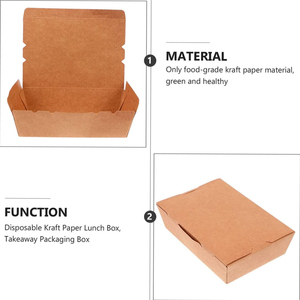 Tùy chỉnh Nâu chiên gà khoai tây chiên Snack nhà hàng cửa hàng Takeaway Burger hộp thức ăn nhanh container - Product Image 3